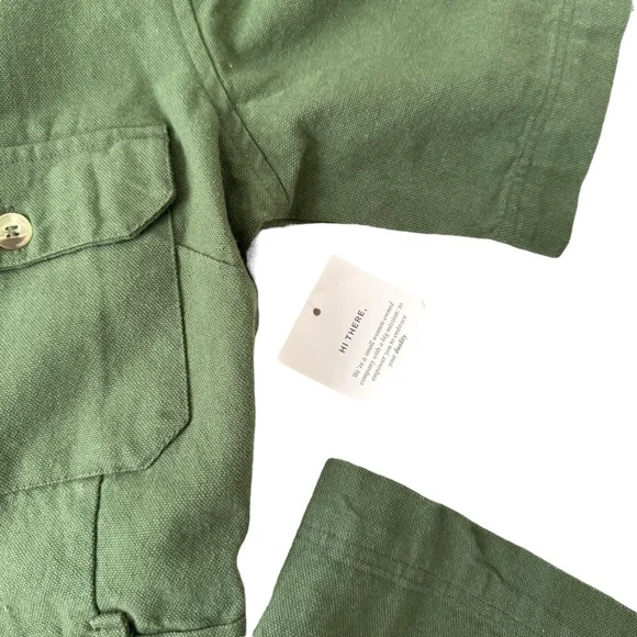 Green Utility Short-Sleeve Jumpsuit - Picture 3 of 8